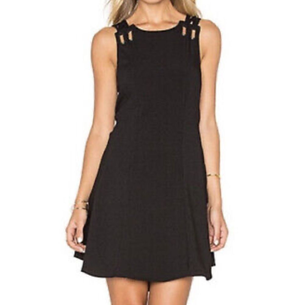FREE PEOPLE Baby Love Sleeveless Open Back Dress Black Size Small - Picture 3 of 10